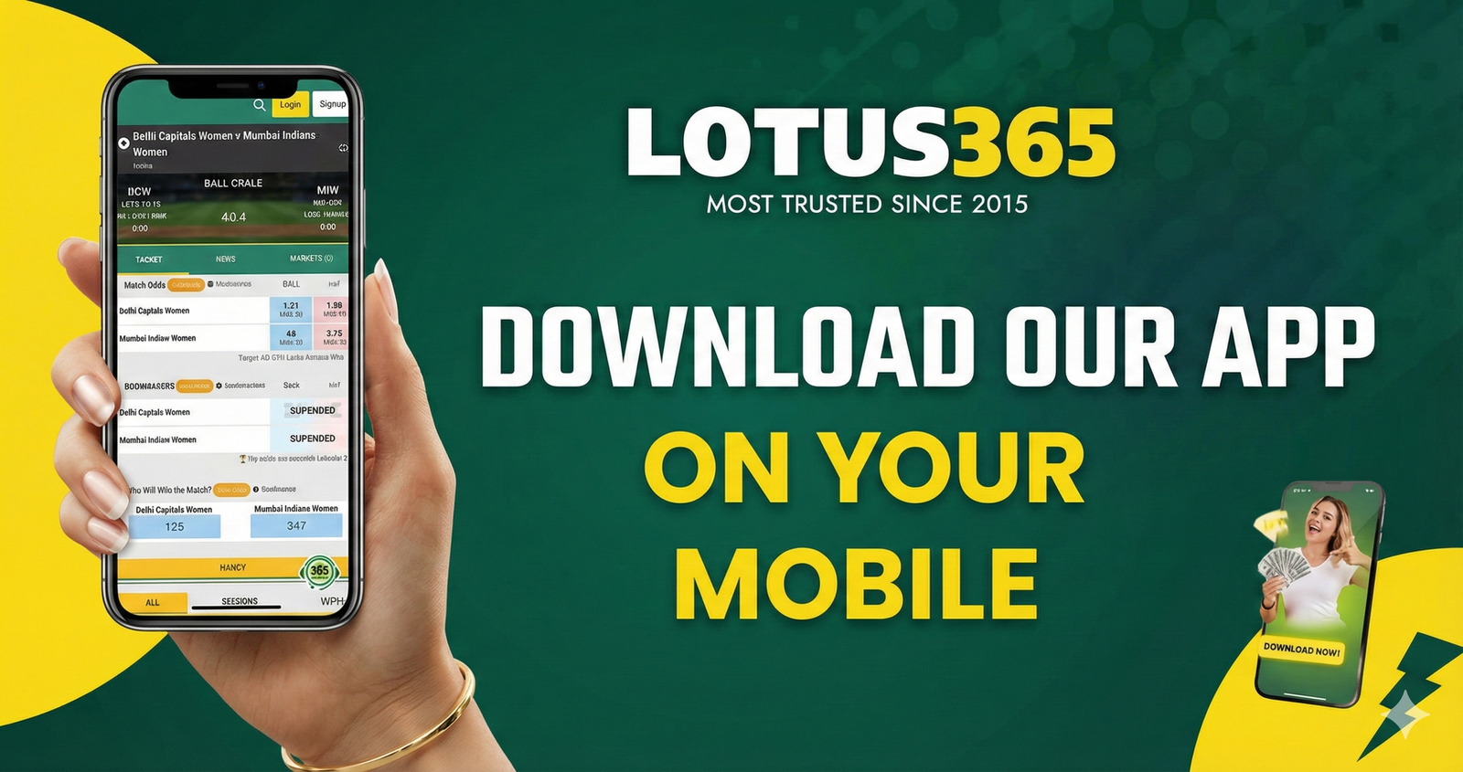 Lotus365 App Interface